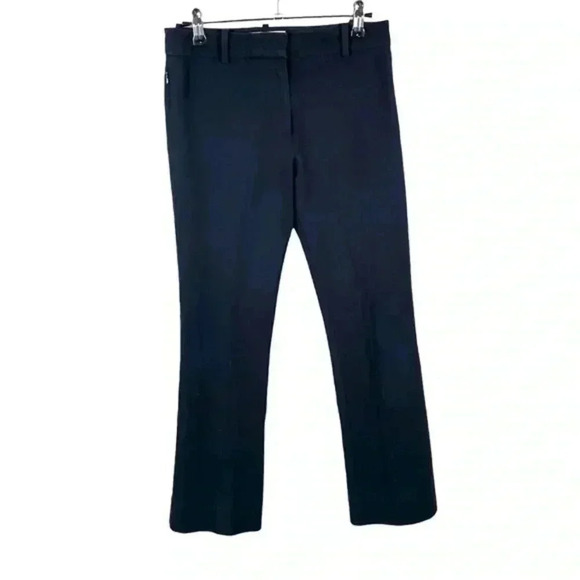 DEREK LAM 10 CROSBY Black Straight Leg Pant With Zipper‎ Pockets